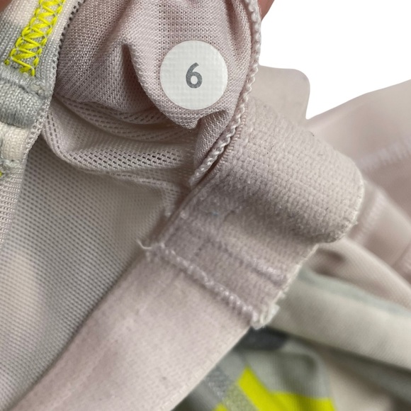 Lululemon Racerback Woman’s Power Y Tank Top Shirt Striped Yellow Sz 6 Athletica - Picture 14 of 16